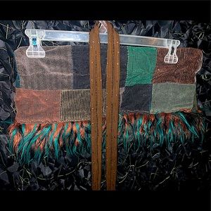Vtg 2012 WEAR 4 WAYS!! Burner chìc Monster Festival skirt with furry bottom!!